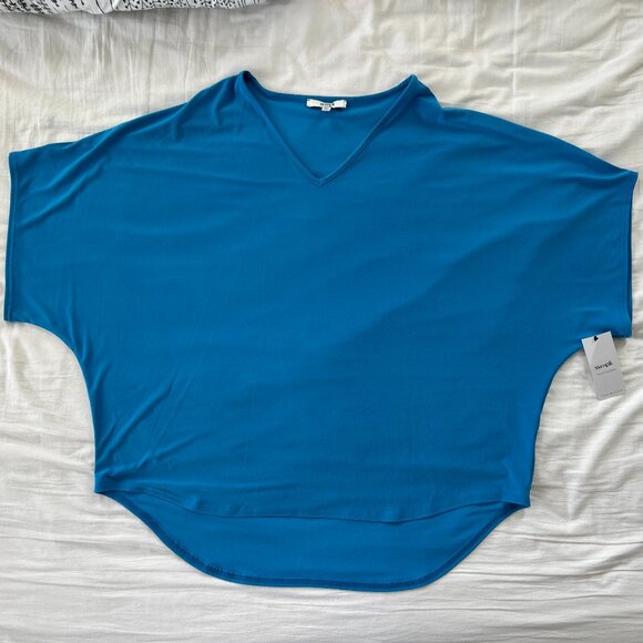 Sympli V-Neck Dolman Top, Elbow Sleeve, Ocean (Blue) Size 18 - Picture 2 of 7